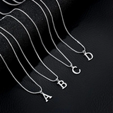 Collier initial lettre d'amour | Or blanc