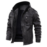Marcus Bellini | Veste utilitaire en cuir vintage pour homme