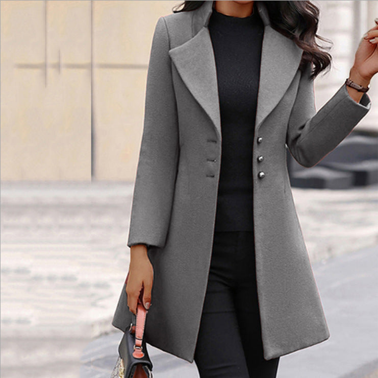 Elise Hartley | Manteau long cintré en mélange de laine pour femme