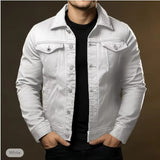 Marco Bellini | Veste en jean noir classique pour homme