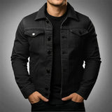 Marco Bellini | Veste en jean noir classique pour homme