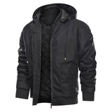 Leonardo Moretti | Veste en cuir à capuche pour homme