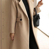 Elena Whitmore | Long manteau en laine ceinturé pour femme