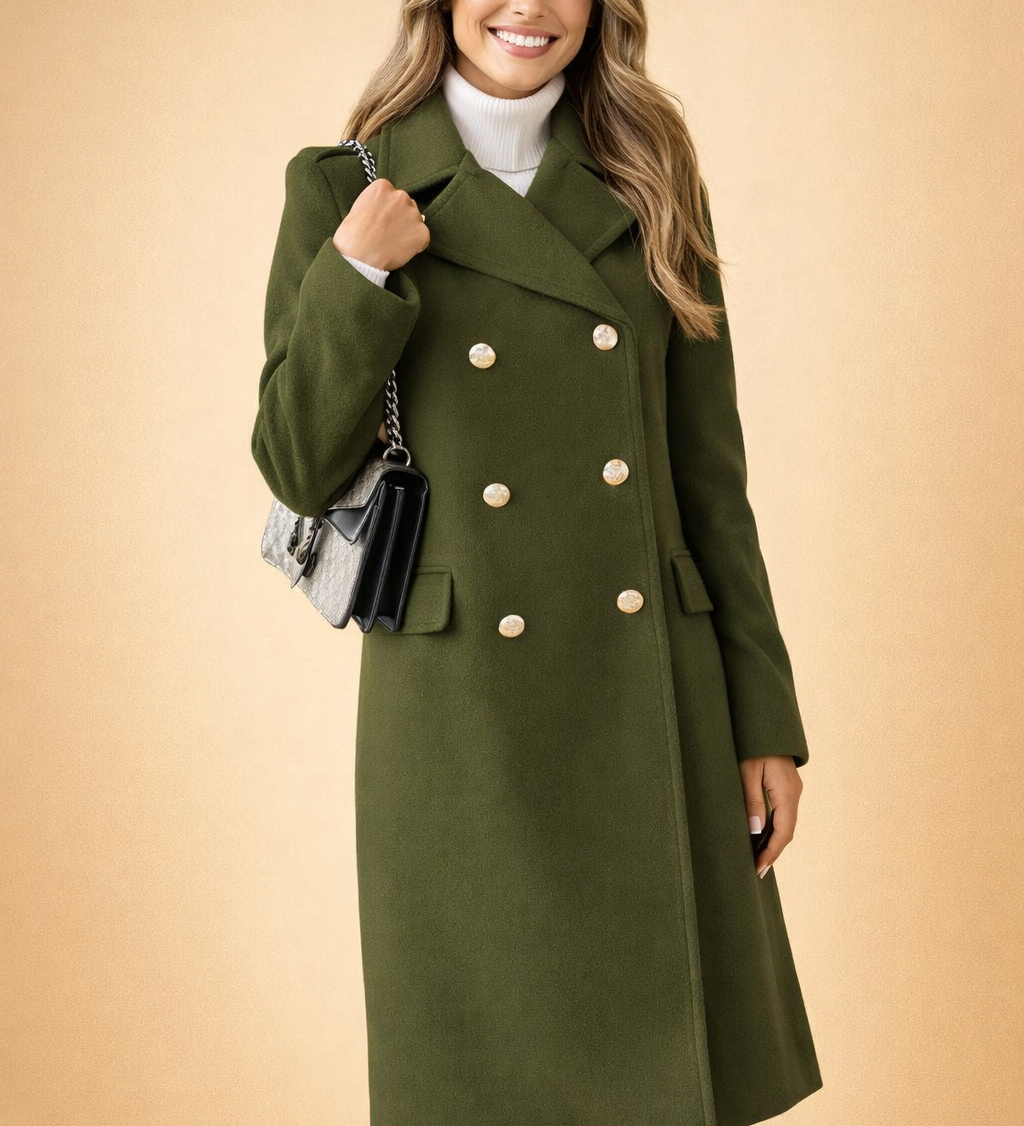 Clara Bellini | Manteau long croisé de luxe pour femme