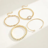 Set de bracelets Domitia Calvina | Or blanc