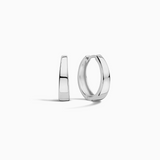 Gia Hoops | Or blanc